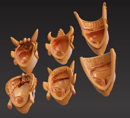 African Tribal Mask Collection  Vol2 3D print model_5