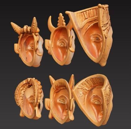 African Tribal Mask Collection  Vol2 3D print model_4