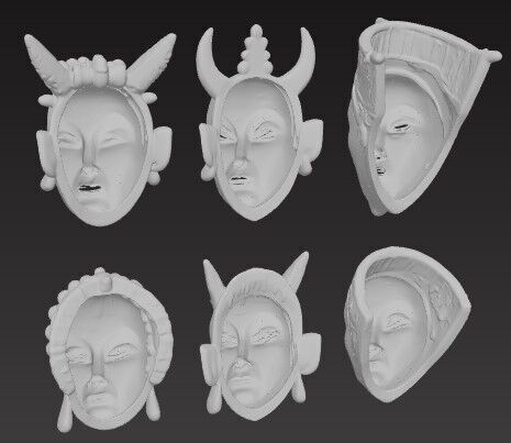 African Tribal Mask Collection  Vol2 3D print model_12