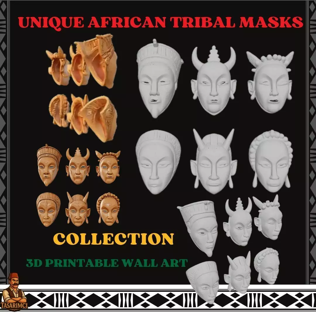 African Tribal Mask Collection  Vol2 3D print model_0