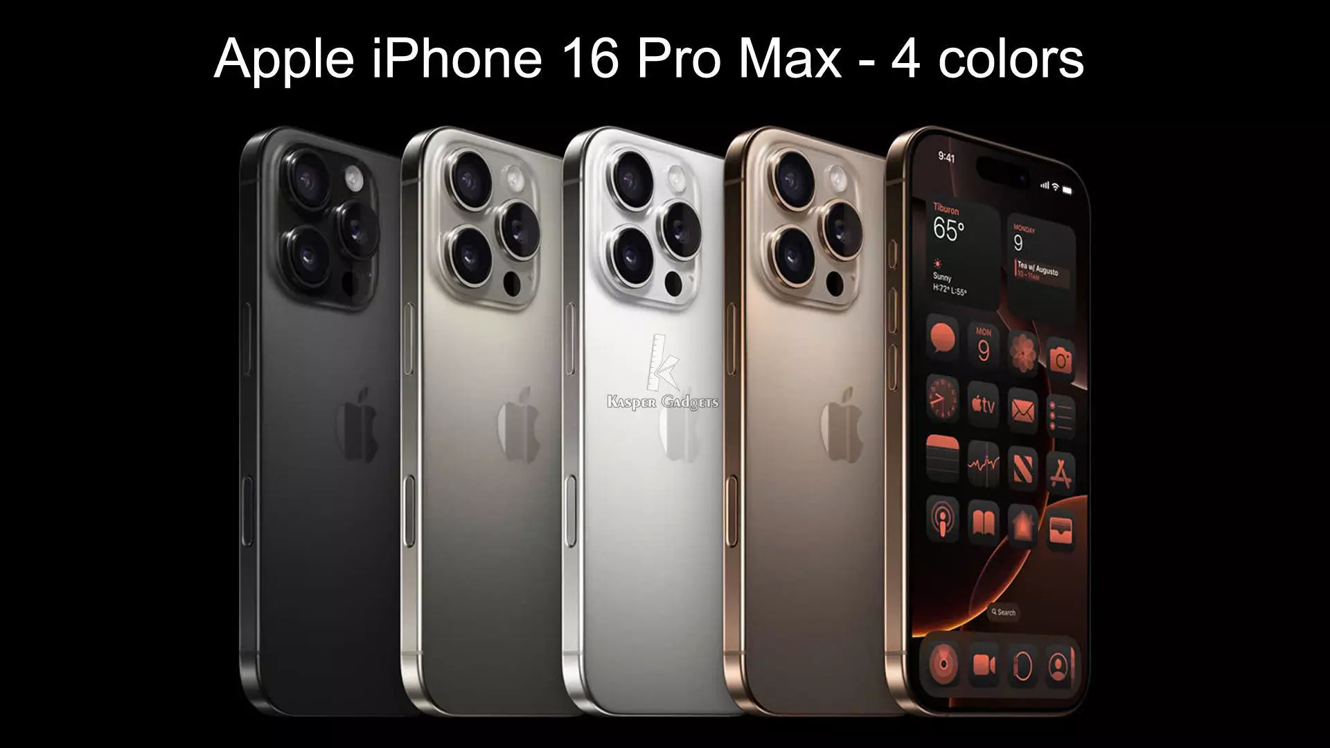 Apple iPhone 16 Pro Max Black White Desert Natural Titanium 3D print model_0