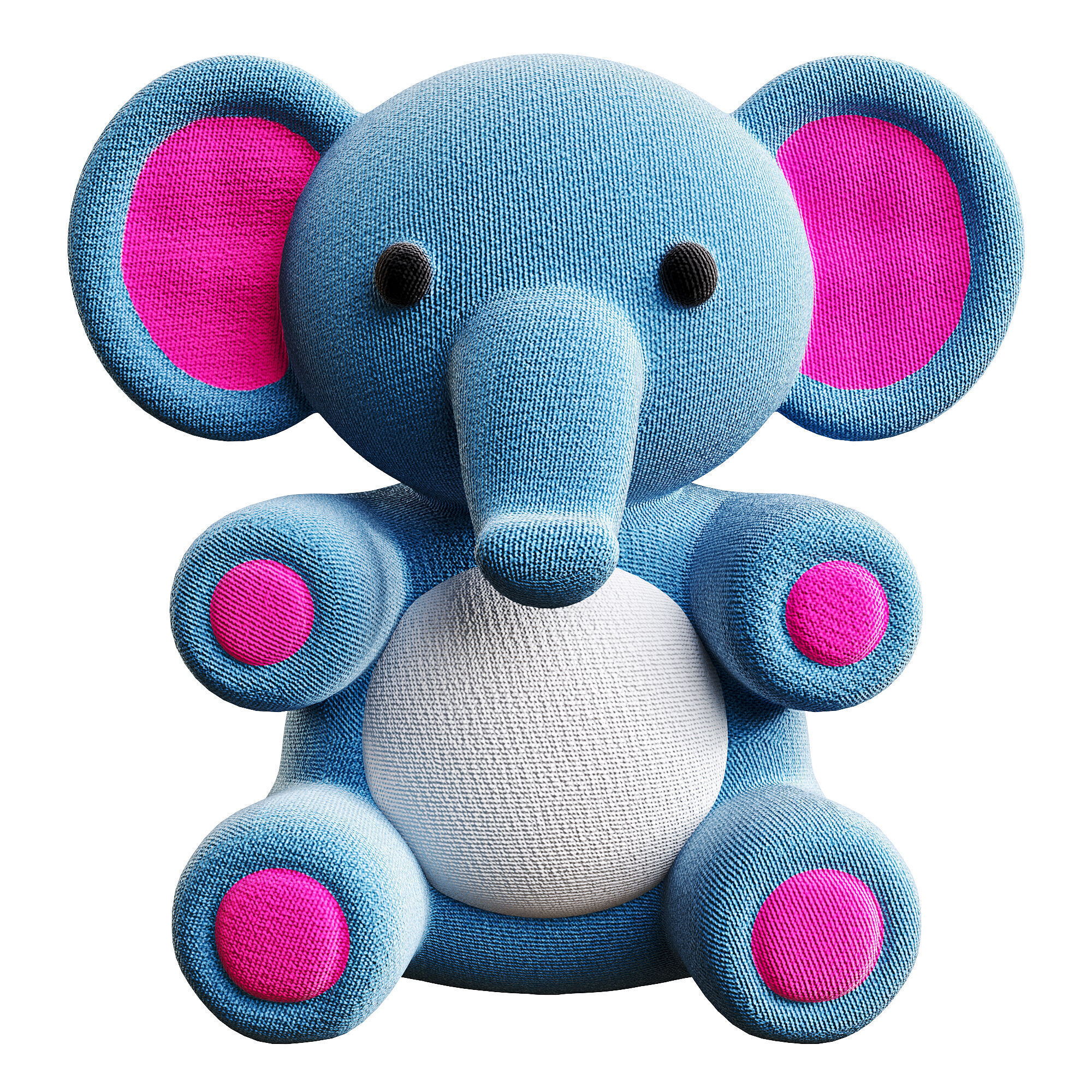Elephant toy 3D model_2