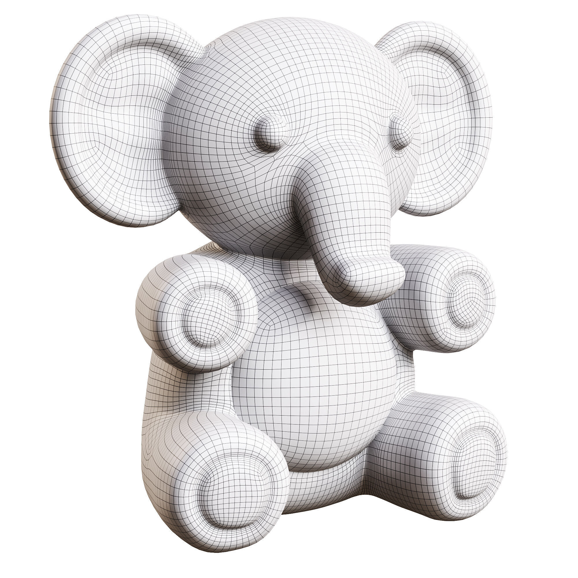 Elephant toy 3D model_3
