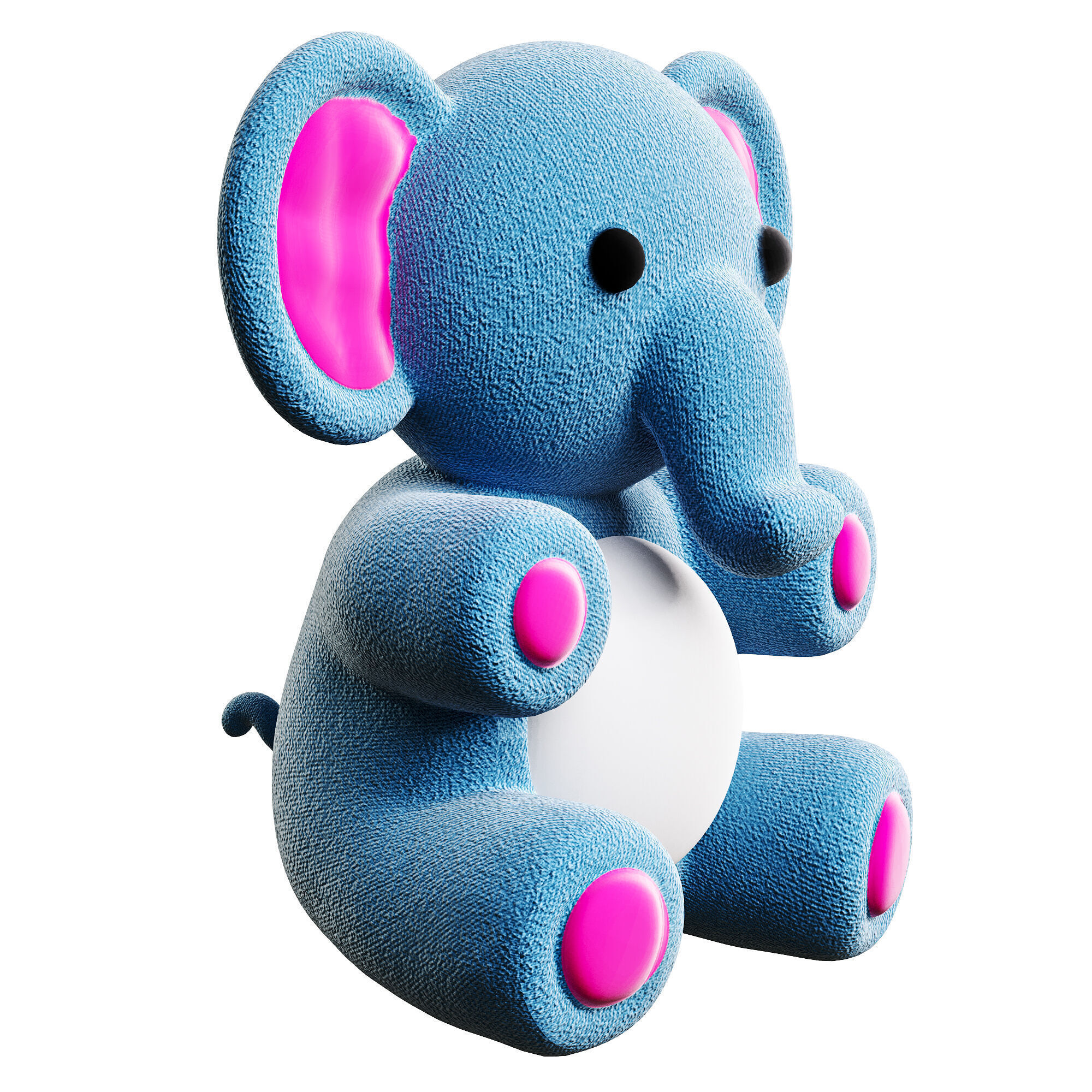 Elephant toy 3D model_1