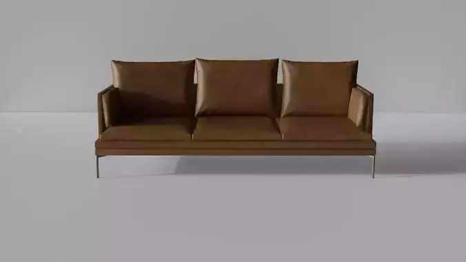High Poly Designers Leather Couch
