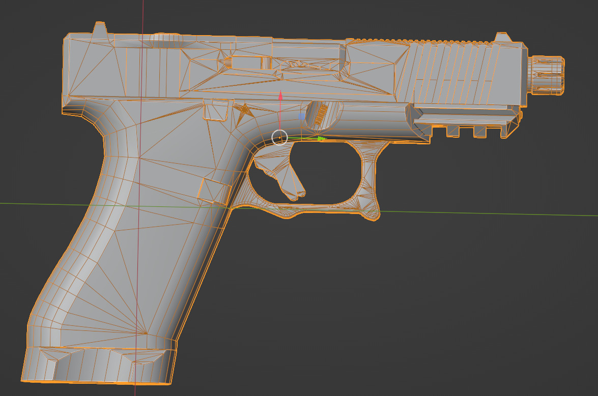 Glock Gemist MK2 Handgun Low-poly 3D model_16