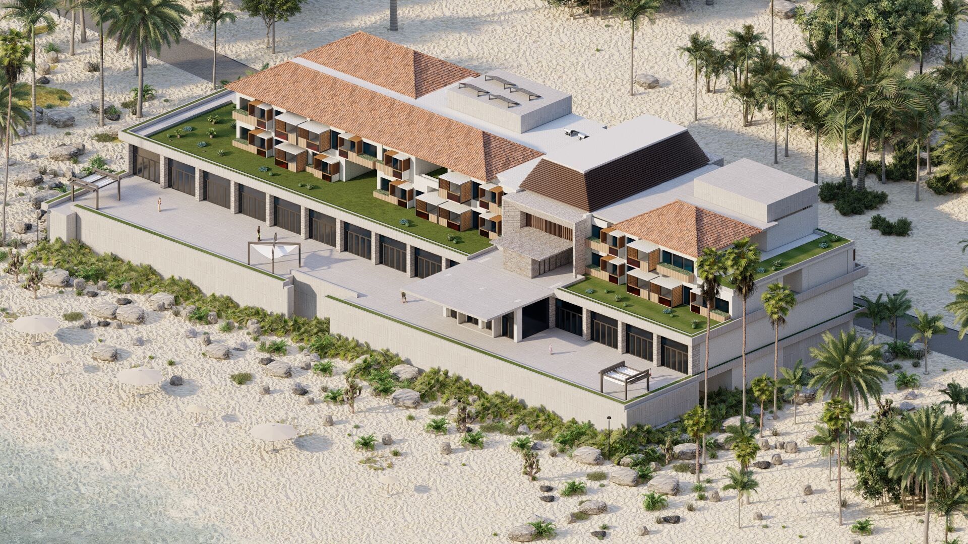 Hotel Beach-Hotel Beach Resort 3D model_26