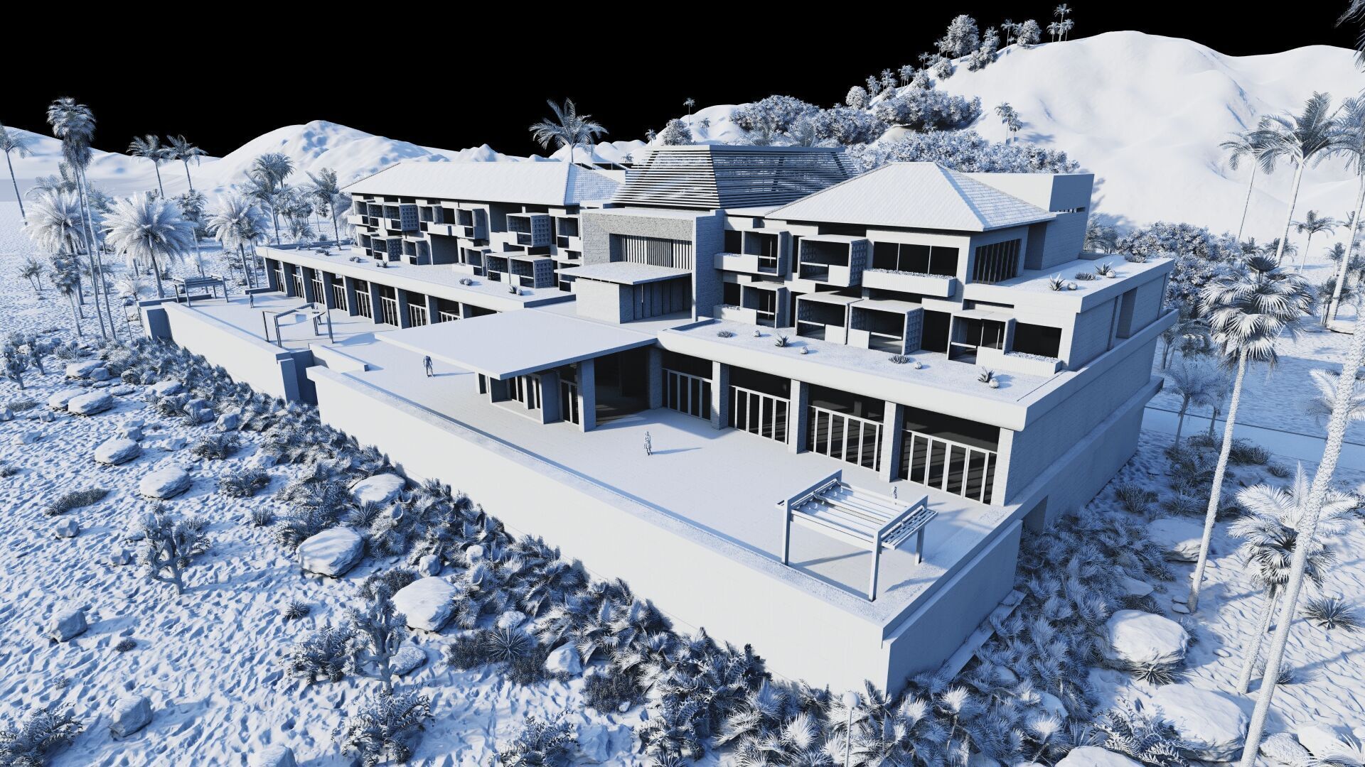 Hotel Beach-Hotel Beach Resort 3D model_17