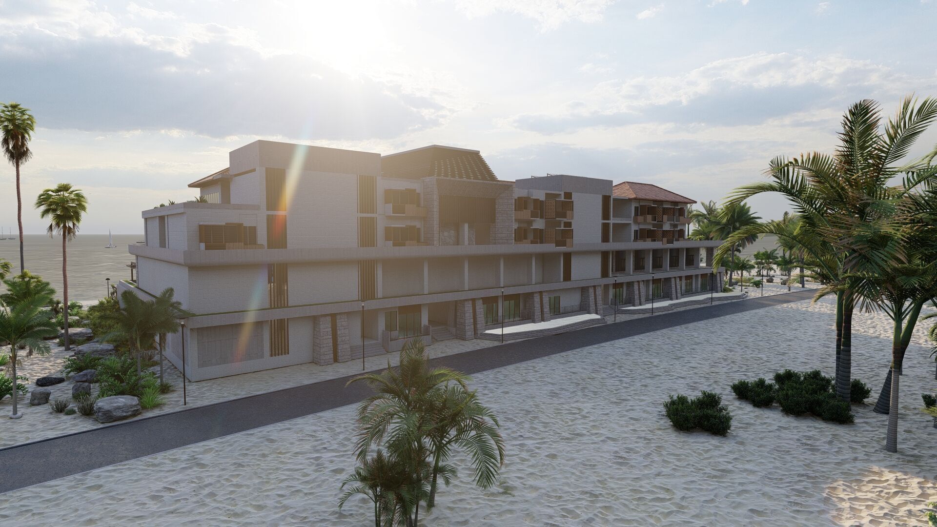 Hotel Beach-Hotel Beach Resort 3D model_28