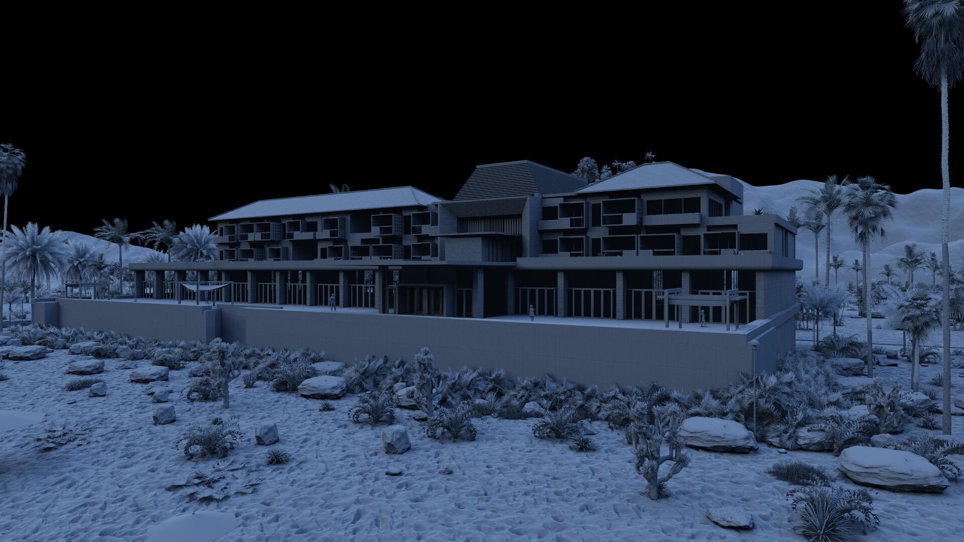 Hotel Beach-Hotel Beach Resort 3D model_9