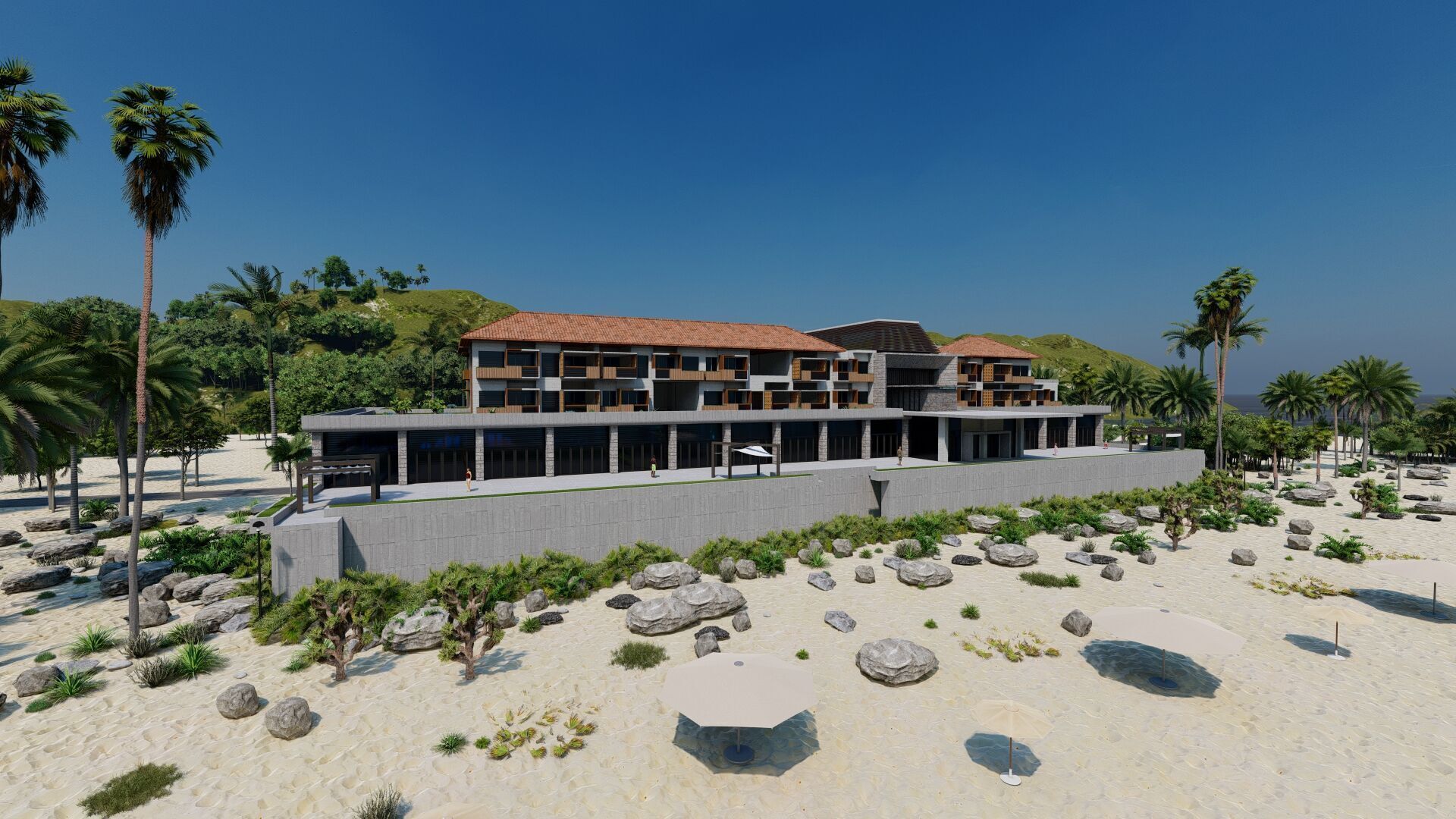 Hotel Beach-Hotel Beach Resort 3D model_7