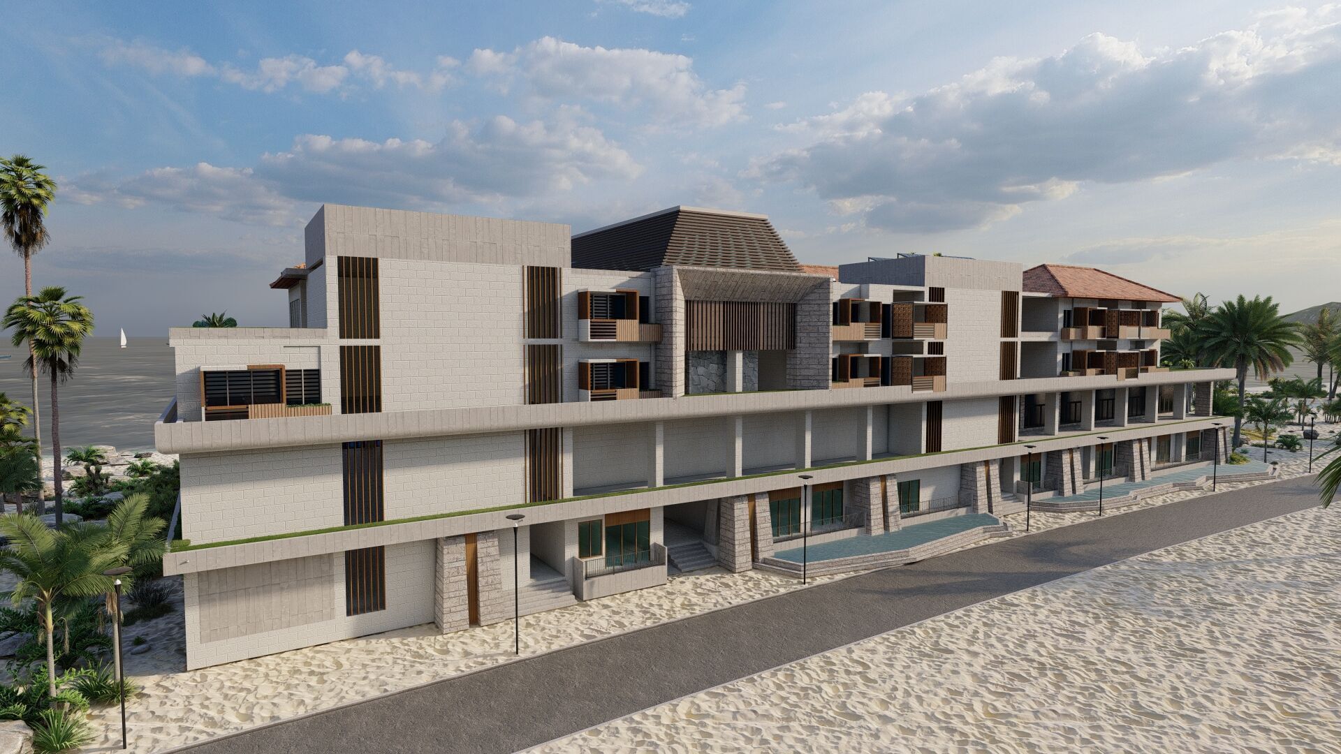 Hotel Beach-Hotel Beach Resort 3D model_14