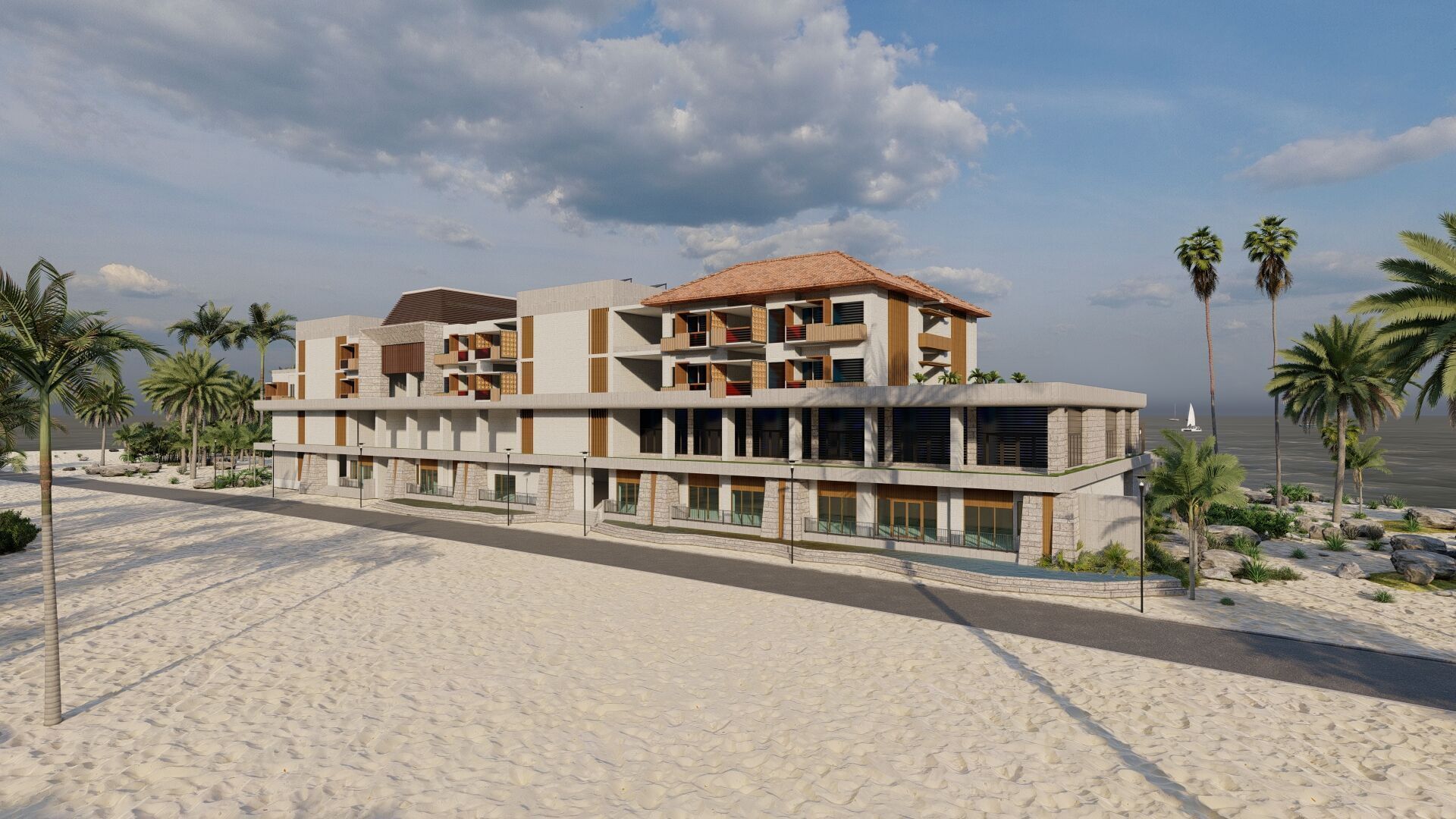 Hotel Beach-Hotel Beach Resort 3D model_25