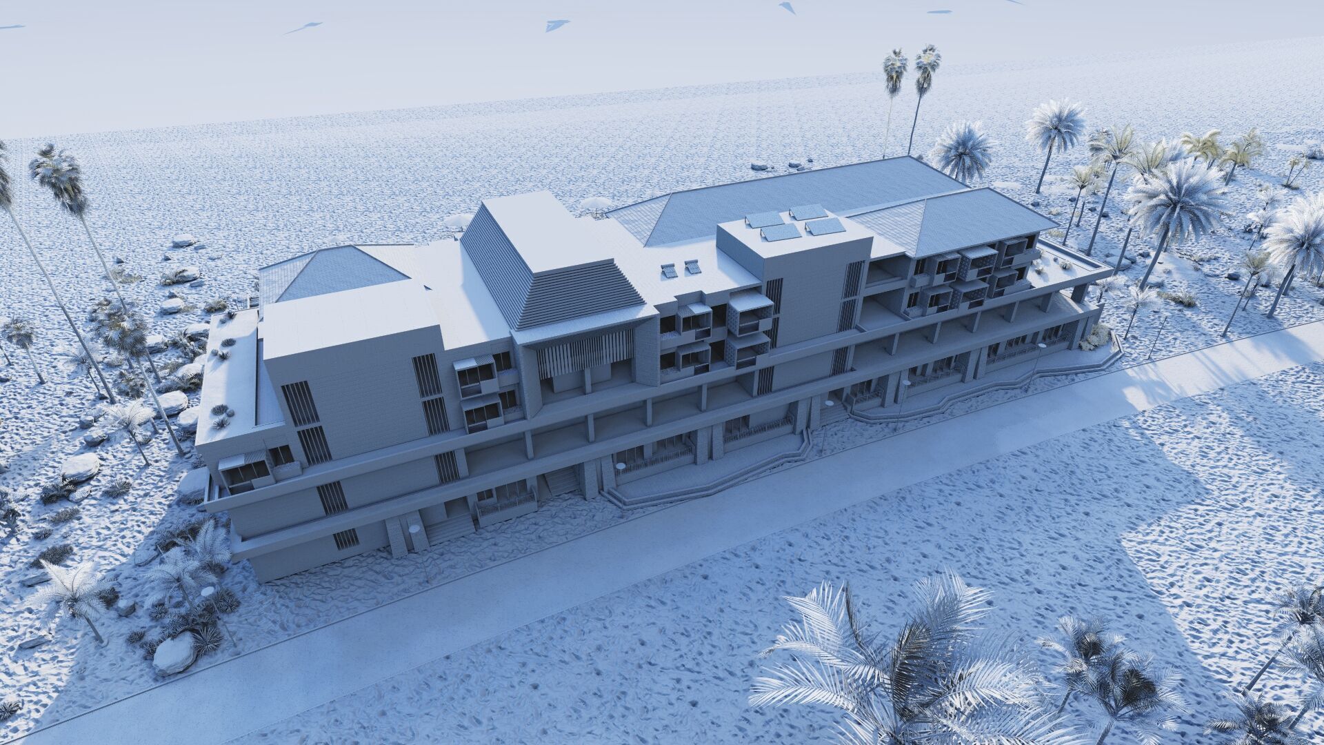 Hotel Beach-Hotel Beach Resort 3D model_12