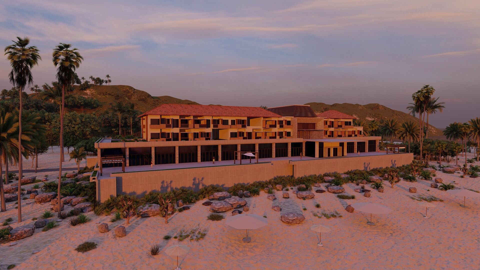 Hotel Beach-Hotel Beach Resort 3D model_20