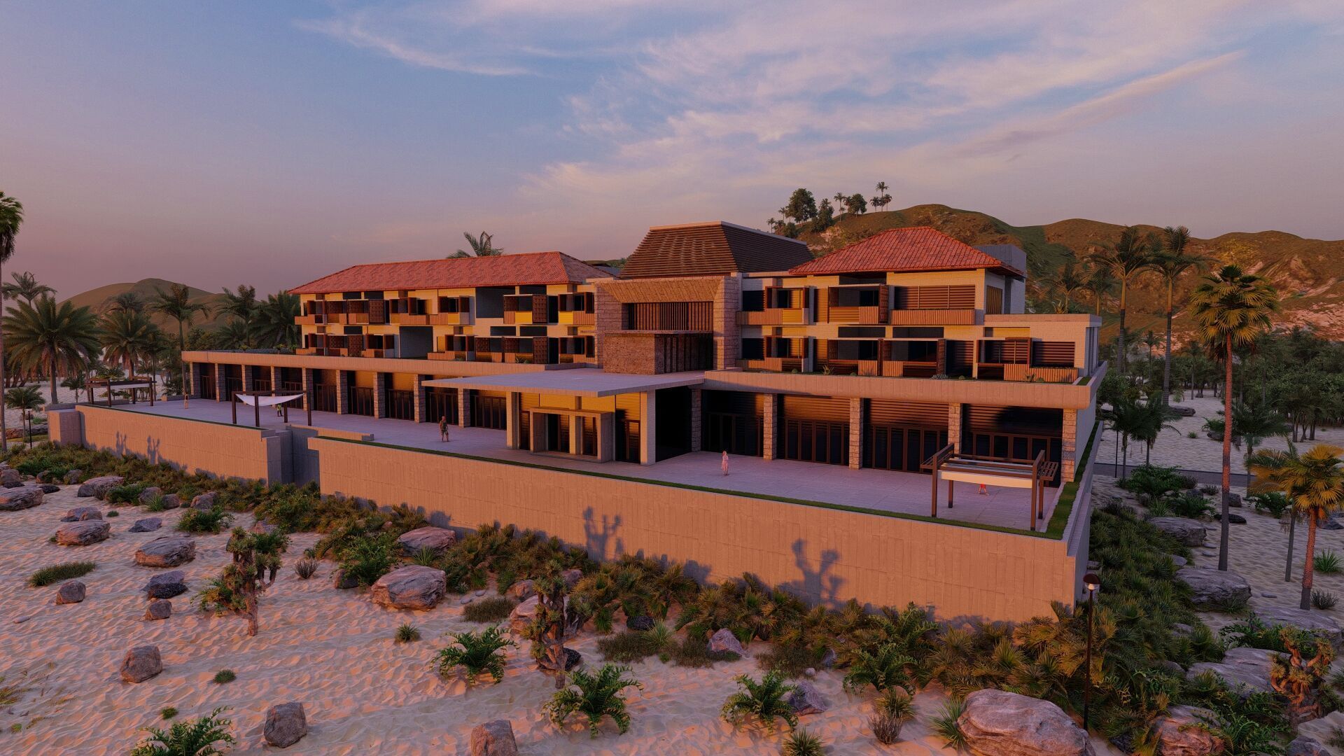 Hotel Beach-Hotel Beach Resort 3D model_10