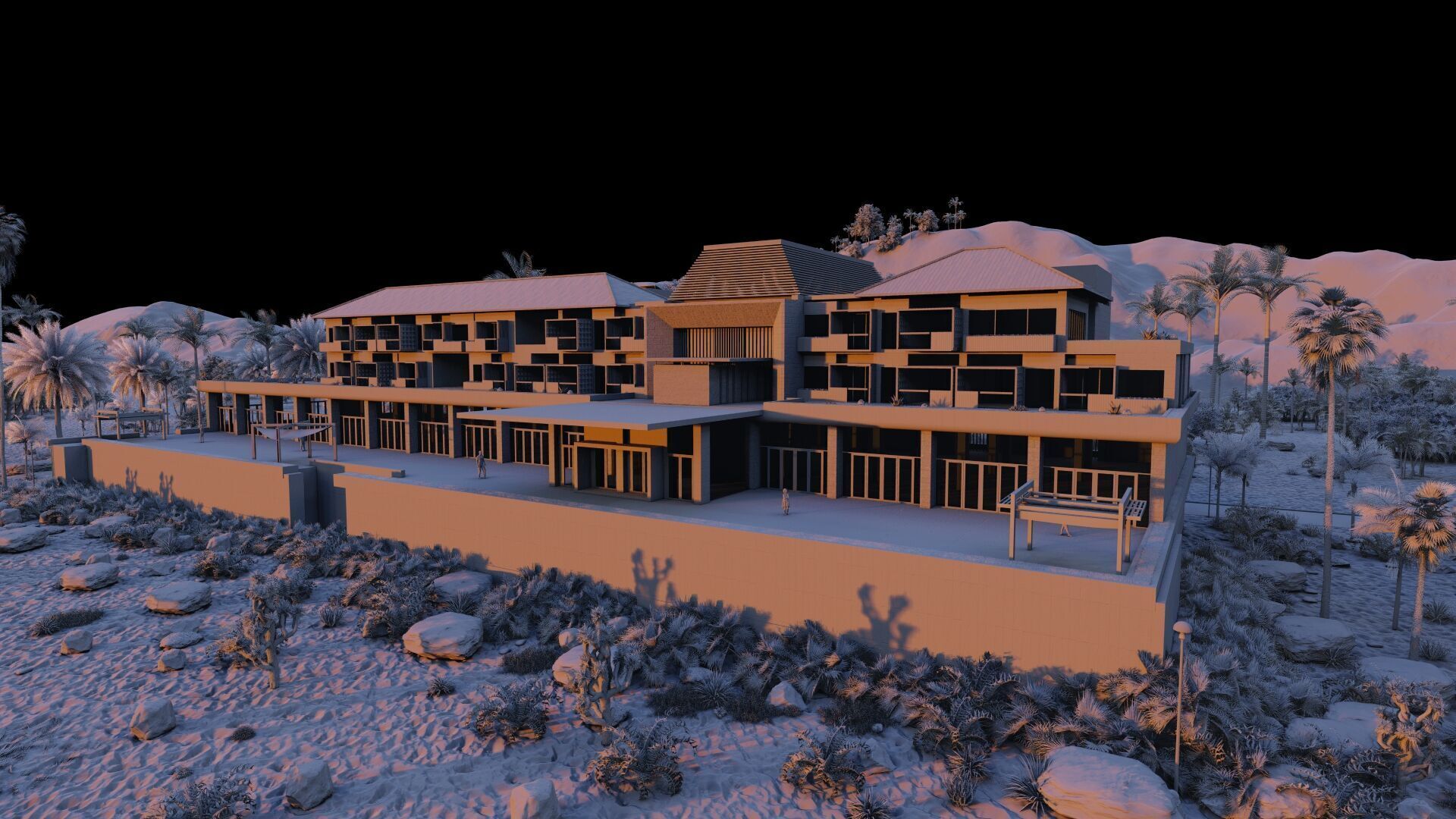 Hotel Beach-Hotel Beach Resort 3D model_13
