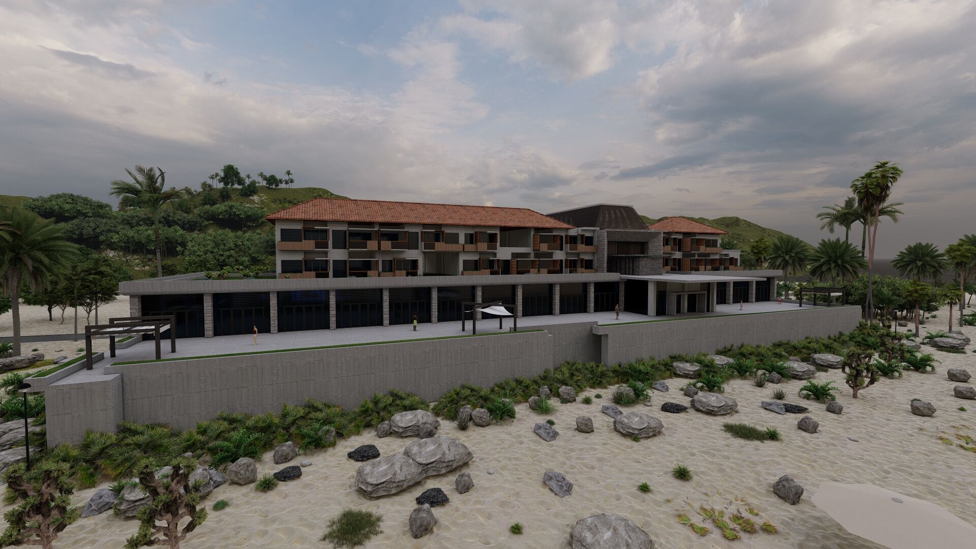 Hotel Beach-Hotel Beach Resort 3D model_5