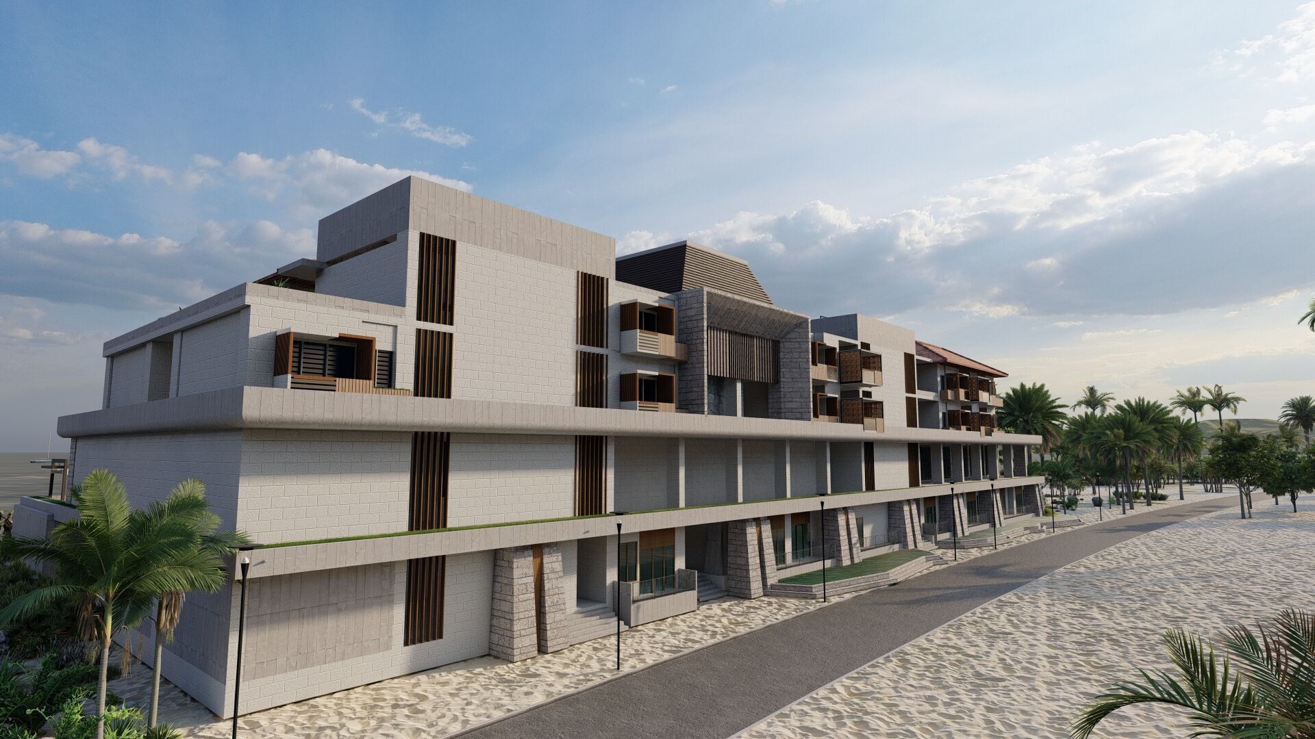 Hotel Beach-Hotel Beach Resort 3D model_4