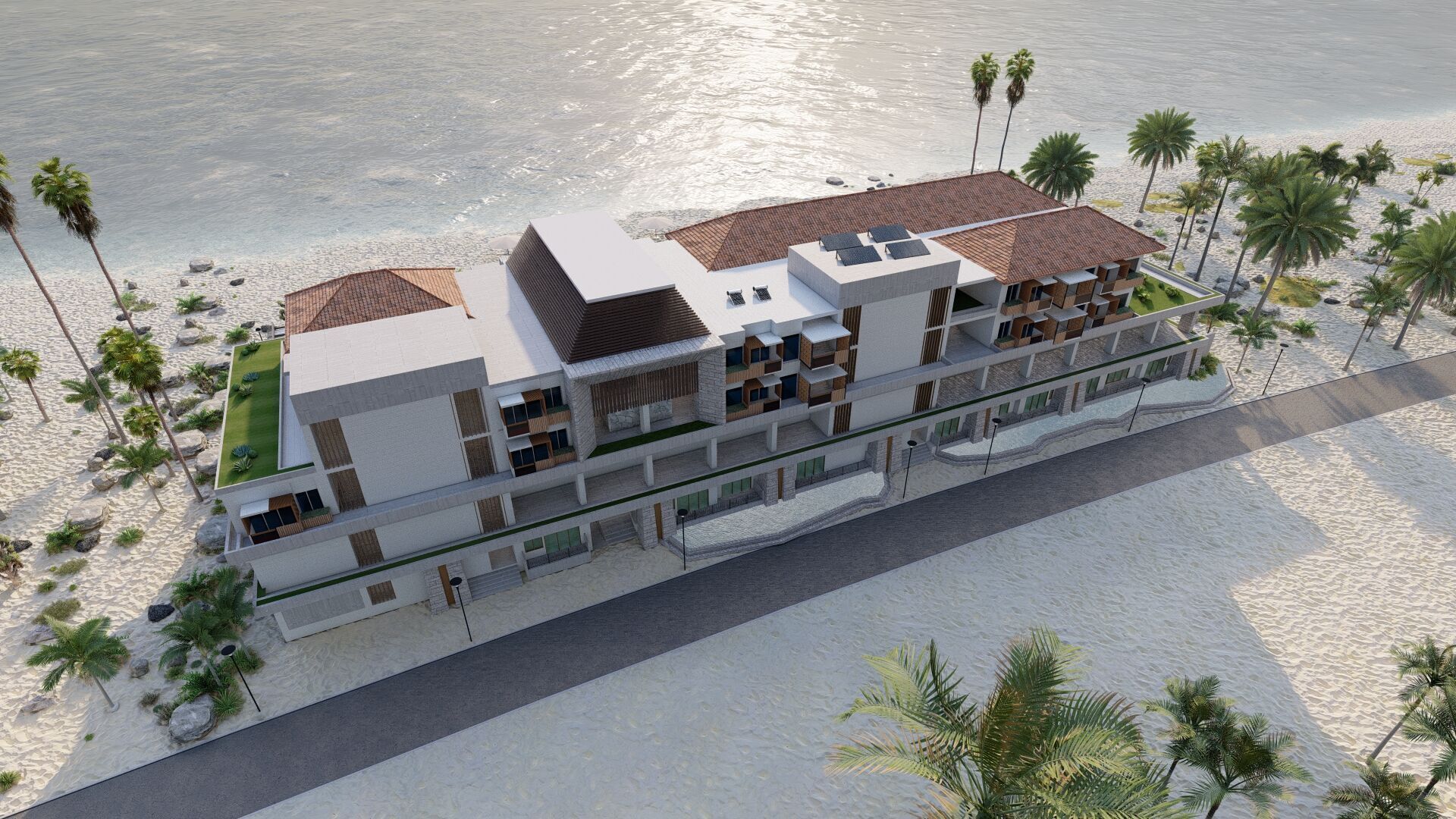 Hotel Beach-Hotel Beach Resort 3D model_2