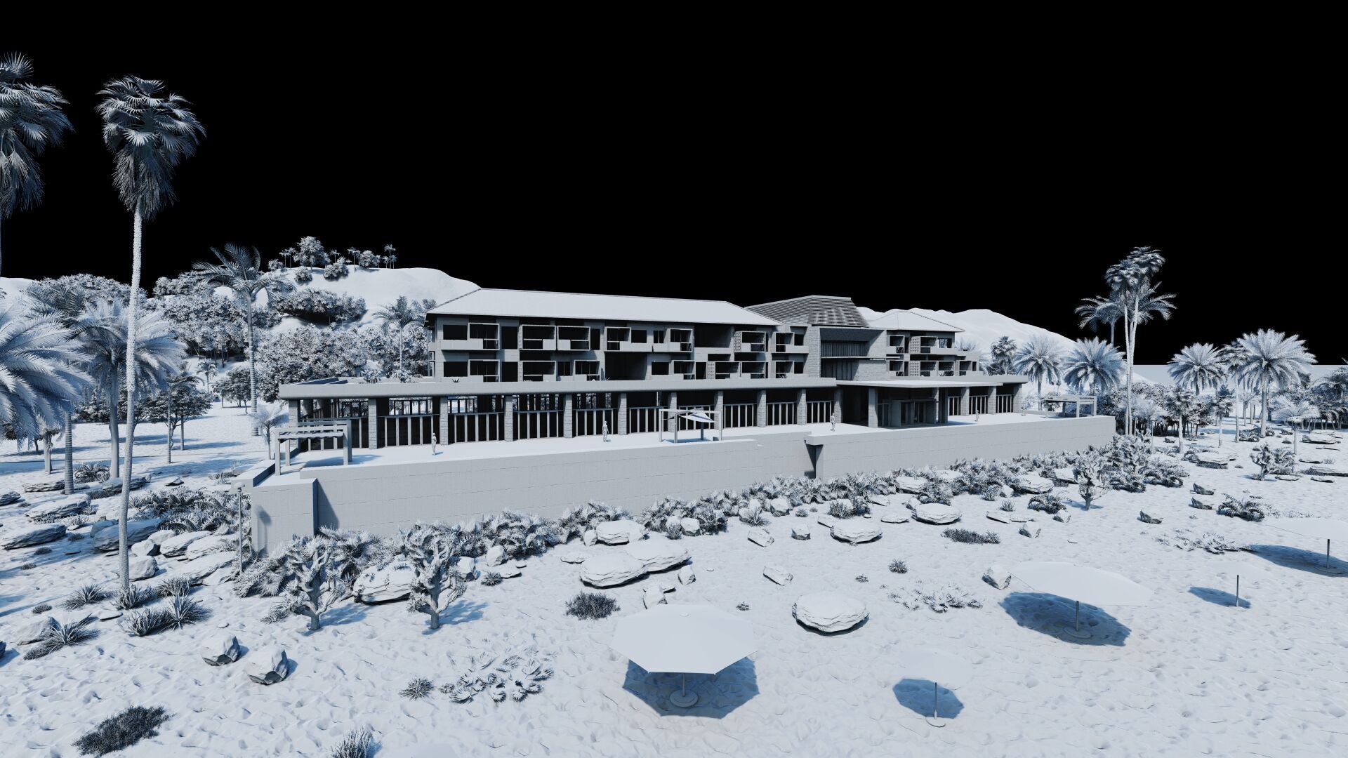 Hotel Beach-Hotel Beach Resort 3D model_6