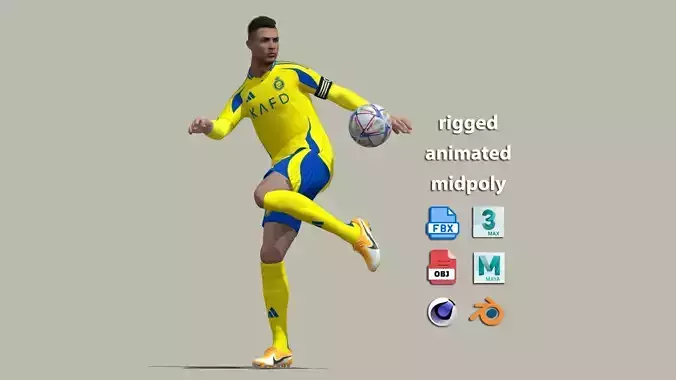 Ronaldo Al Nassr Home 24-25 Freestyle skills 3D model