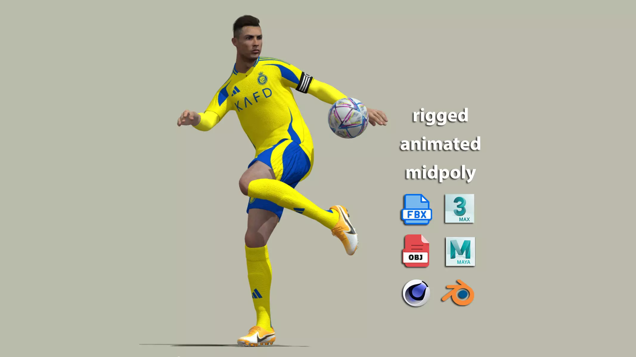 Ronaldo Al Nassr Home 24-25 Freestyle skills 3D model_0