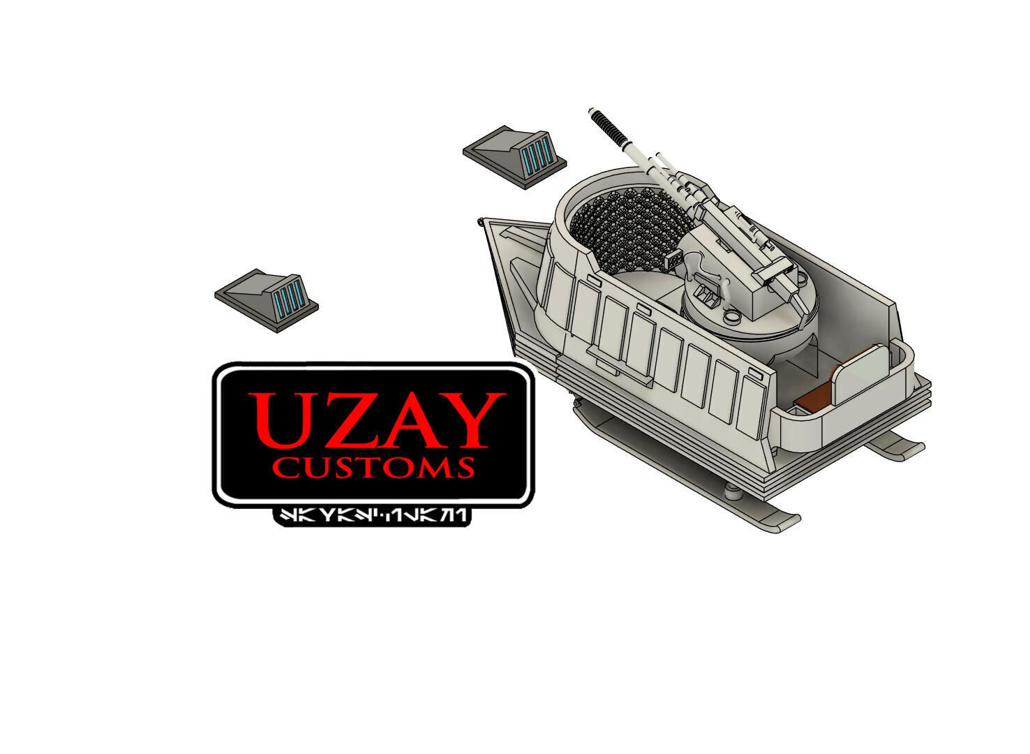 Star wars Rebel Cannon Sled empire strikes back 3D print model_4