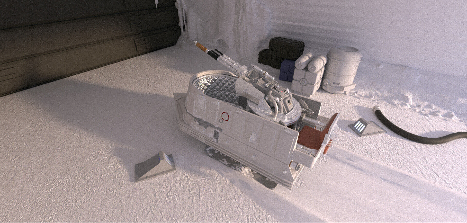 Star wars Rebel Cannon Sled empire strikes back 3D print model_13