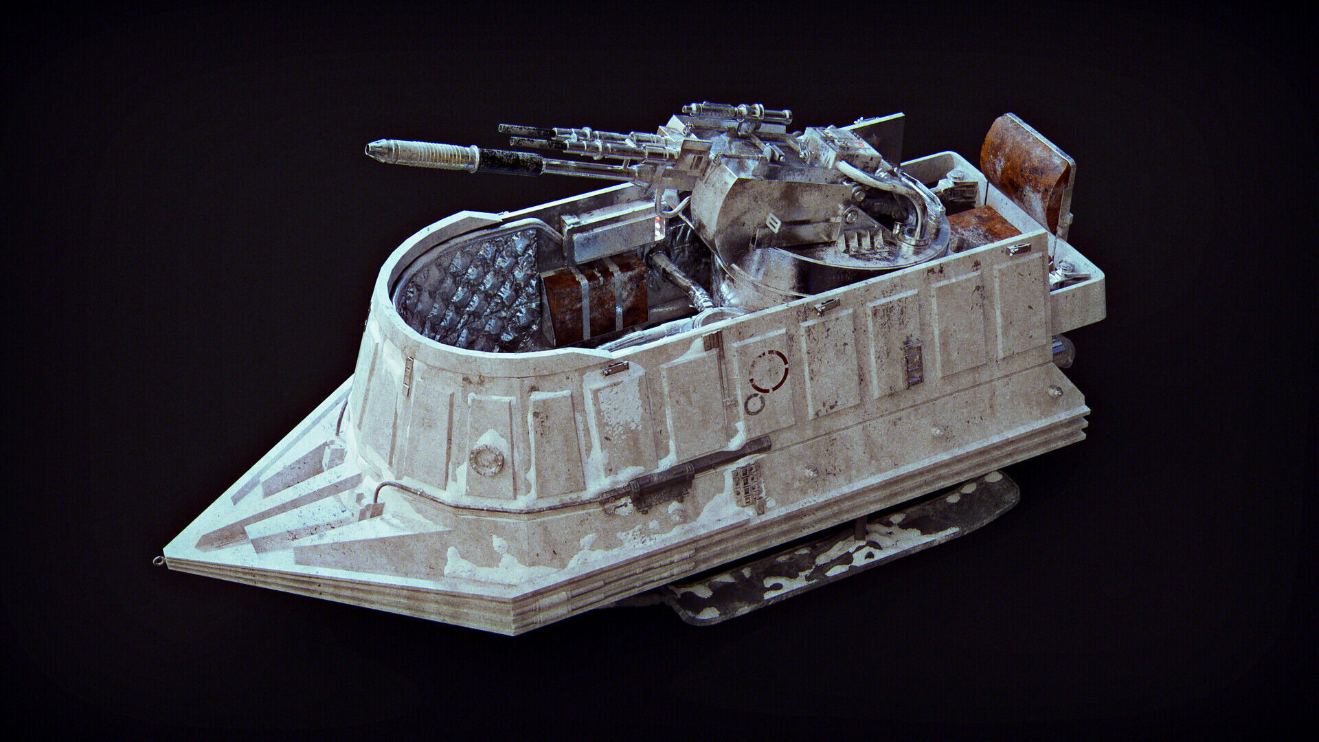 Star wars Rebel Cannon Sled empire strikes back 3D print model_11