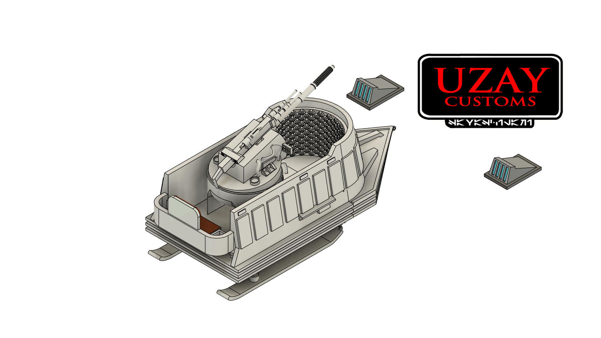 Star wars Rebel Cannon Sled empire strikes back 3D print model_5