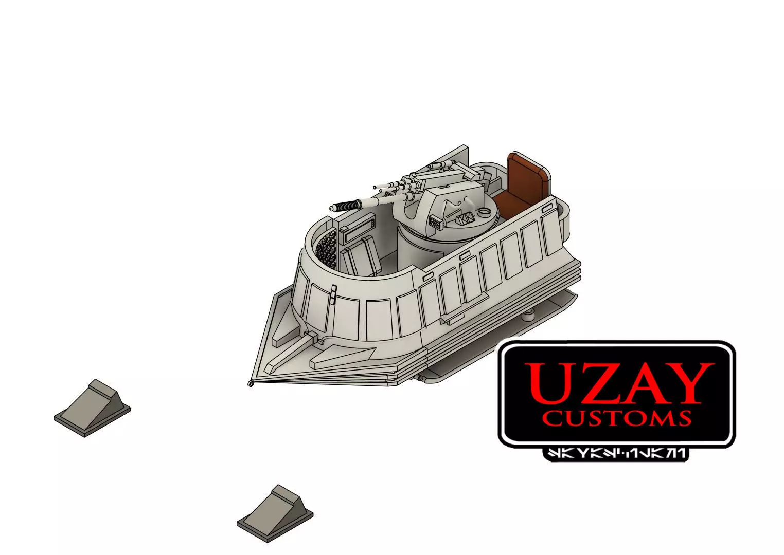 Star wars Rebel Cannon Sled empire strikes back 3D print model_0