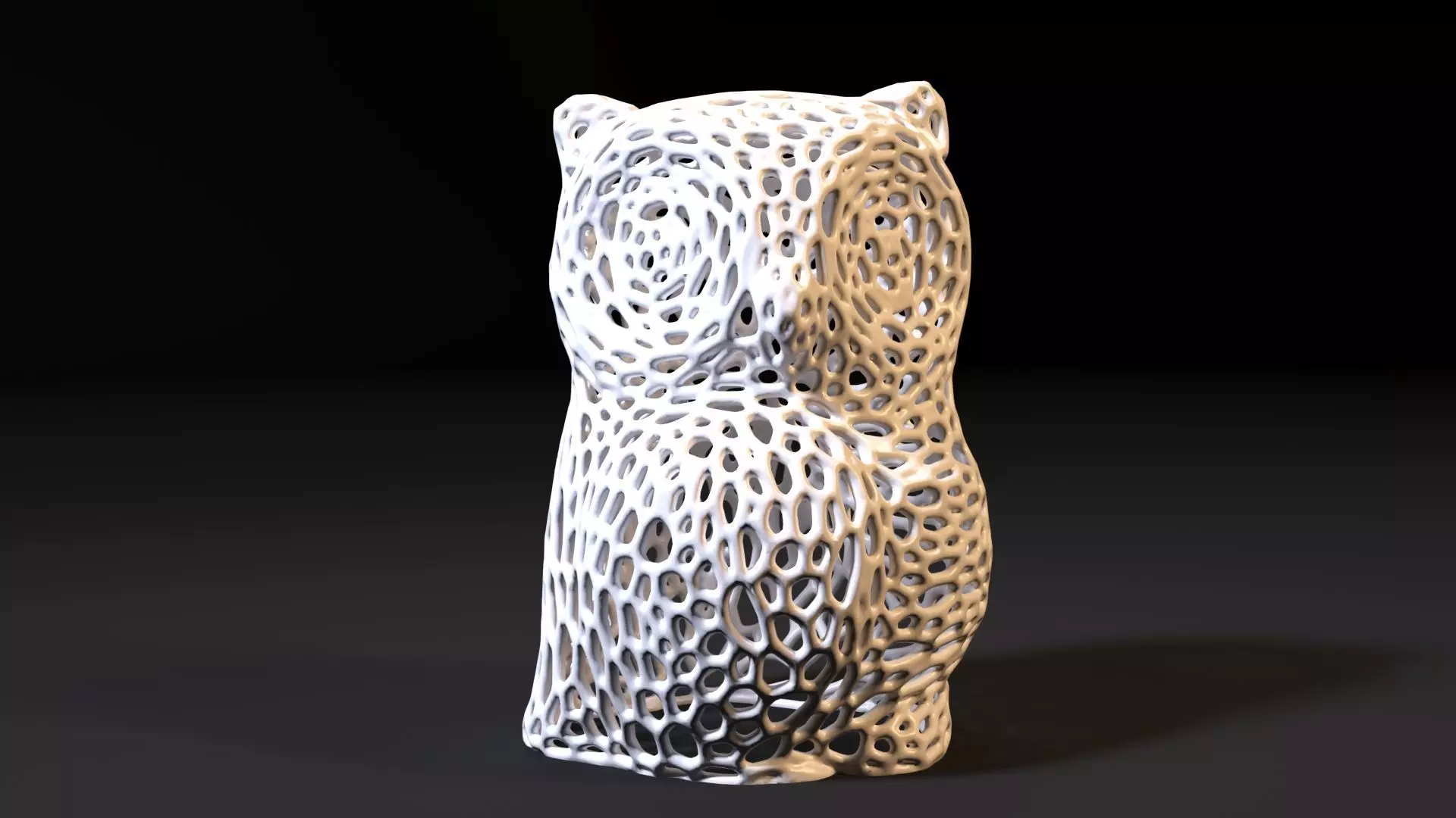 Owl Sculpture Voronoi 3D print model_0