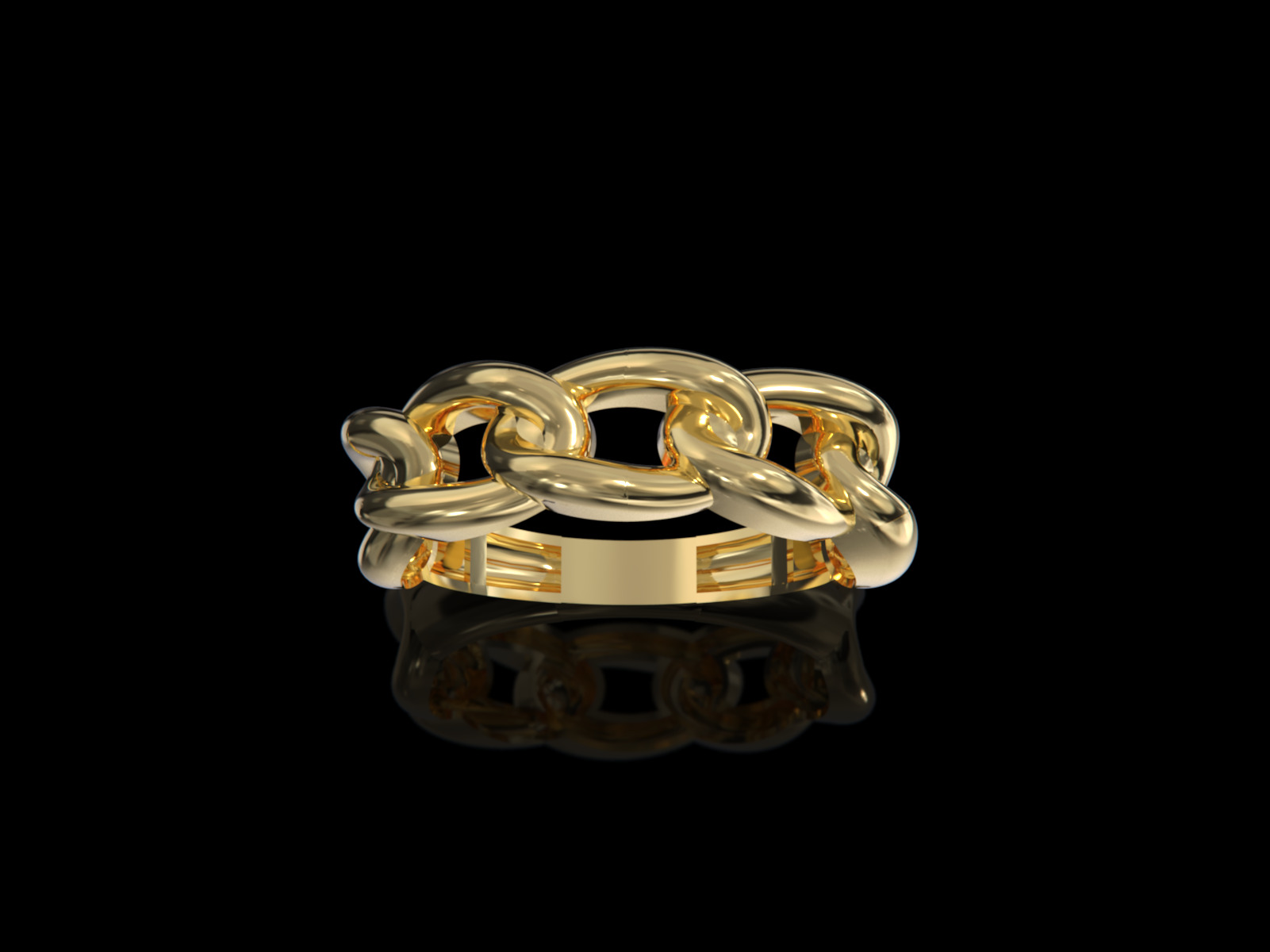 Cuban Chain Ring 3D print model_7