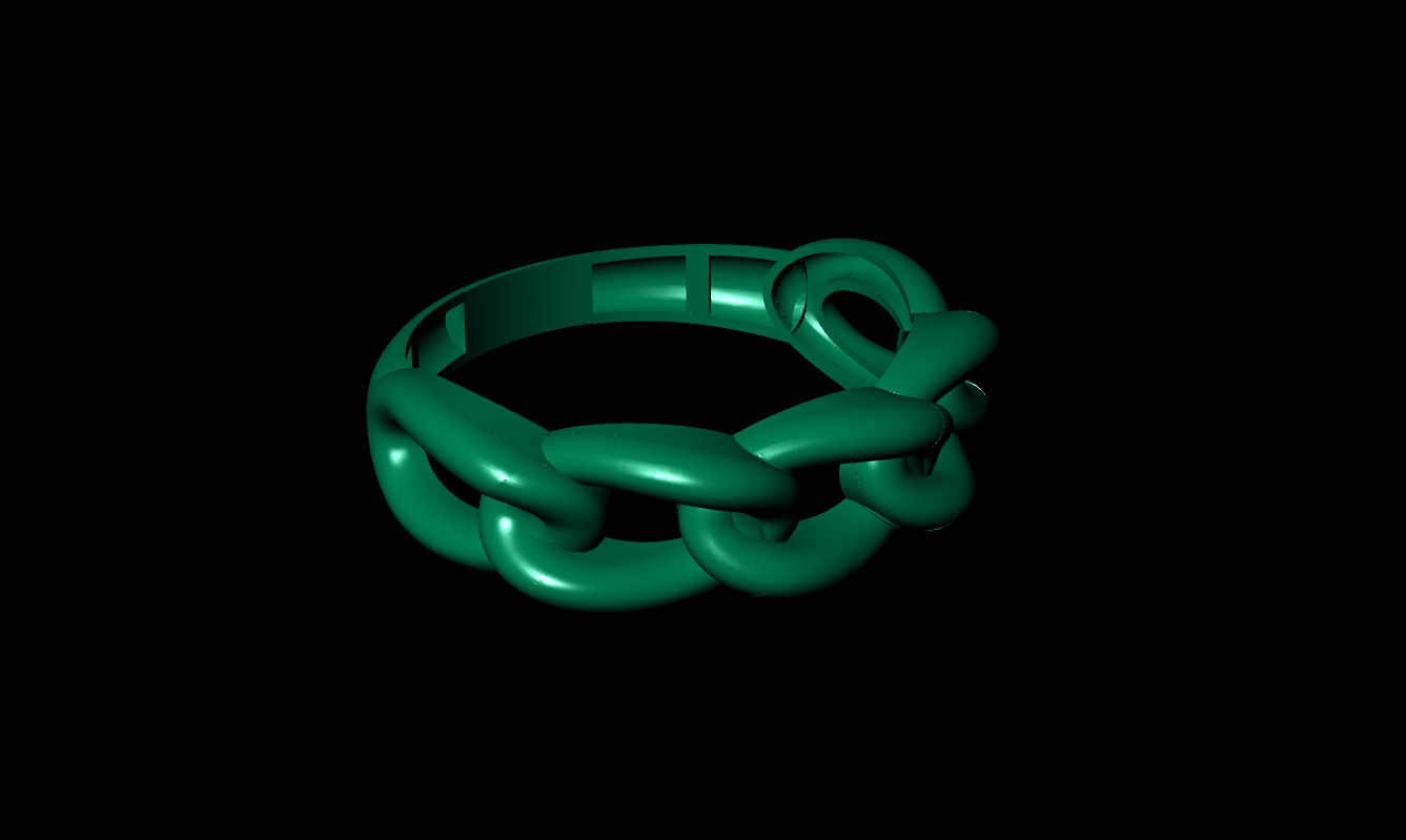 Cuban Chain Ring 3D print model_10