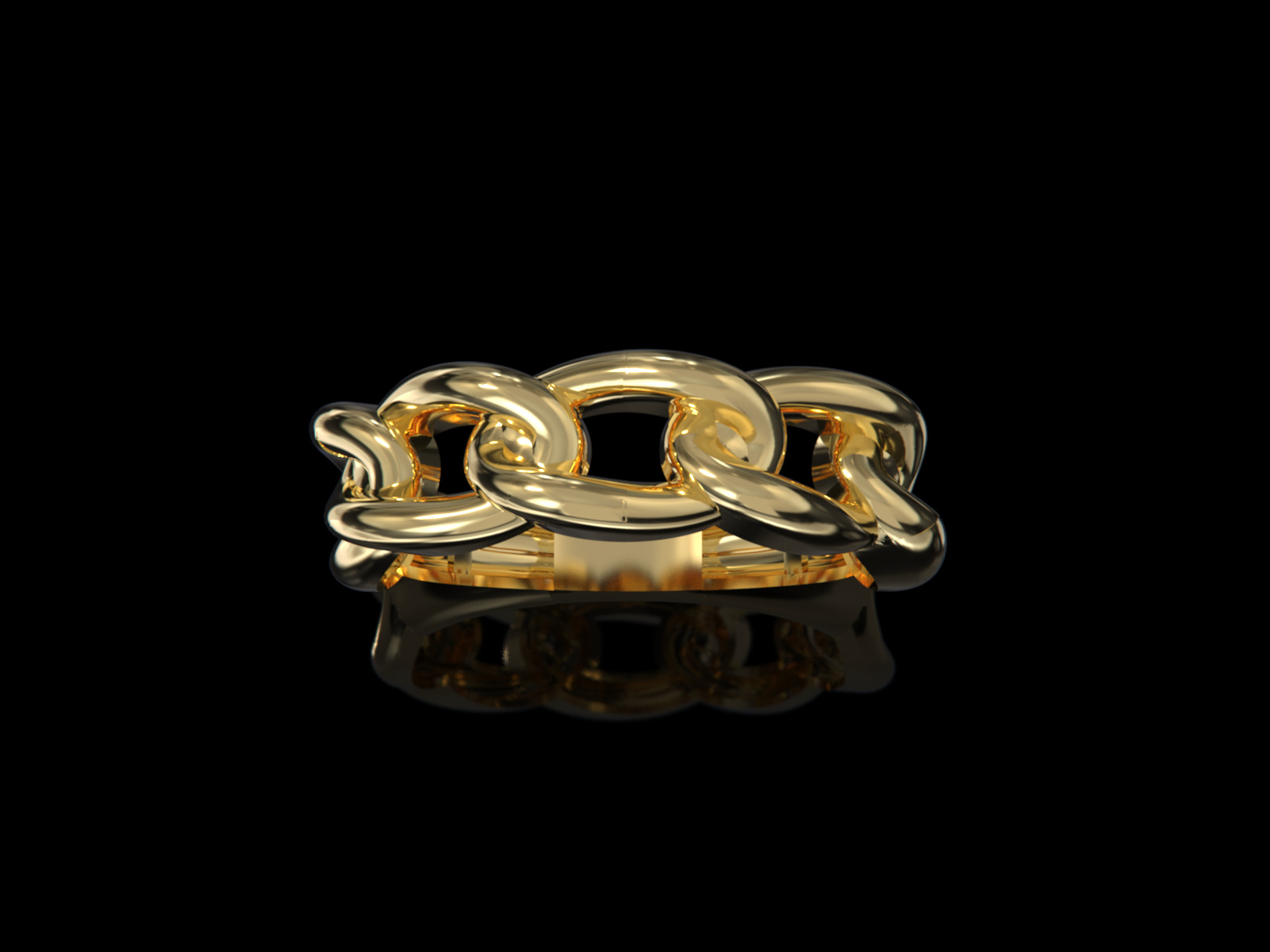 Cuban Chain Ring 3D print model_15