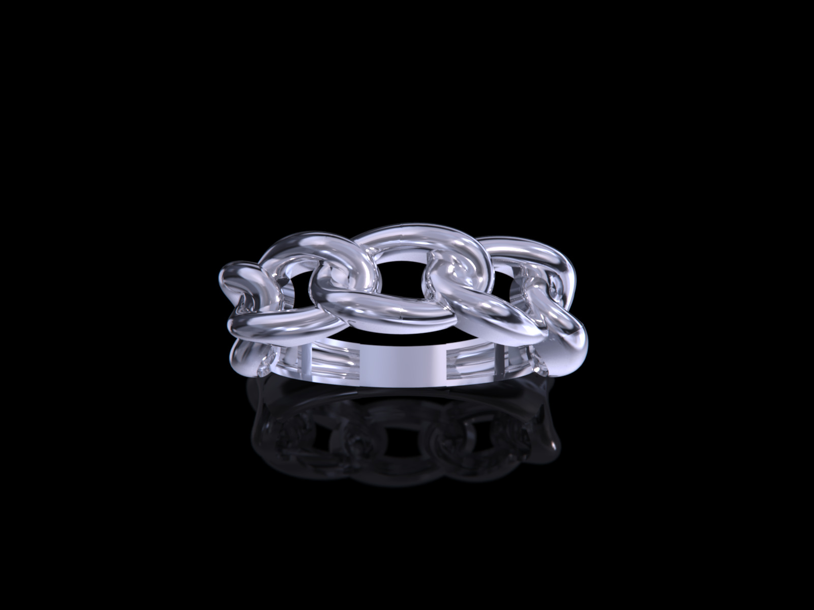 Cuban Chain Ring 3D print model_2