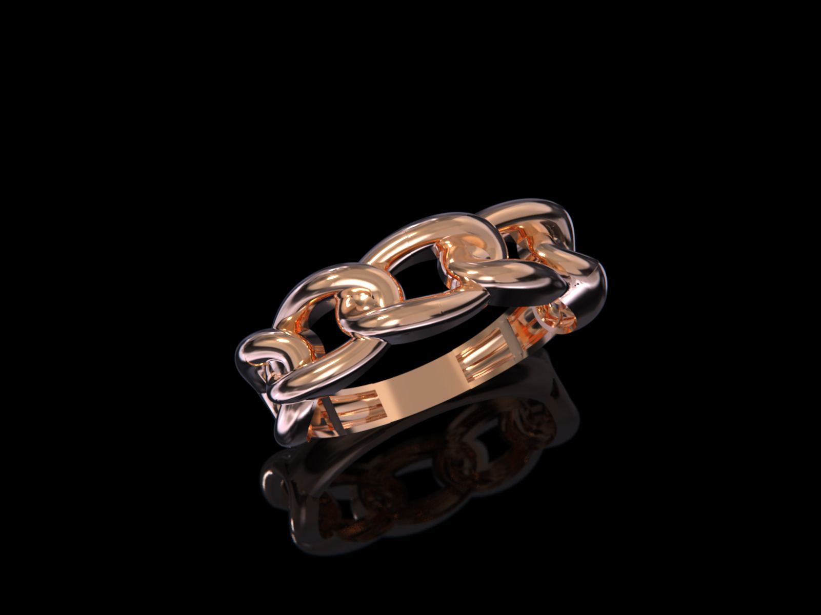 Cuban Chain Ring 3D print model_5