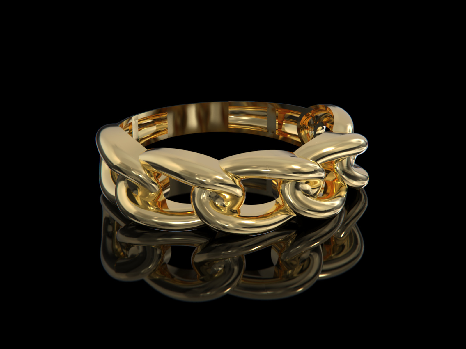 Cuban Chain Ring 3D print model_13