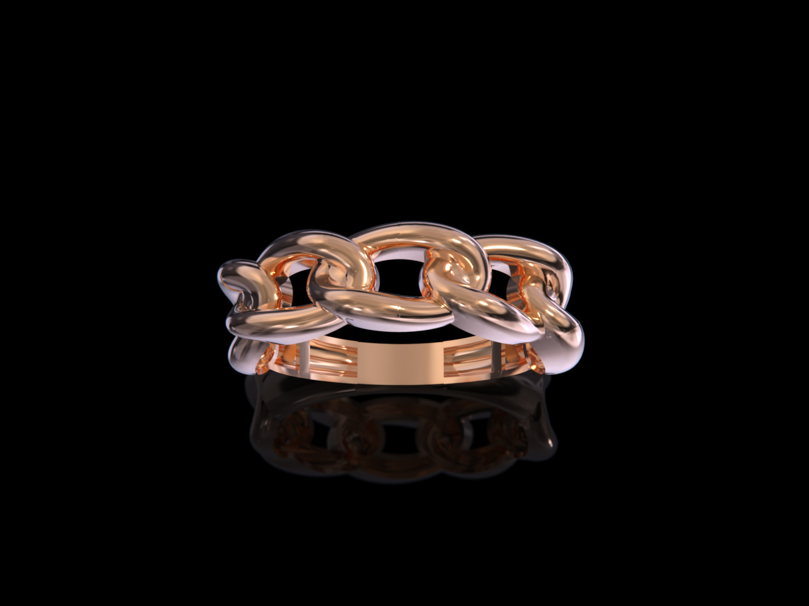 Cuban Chain Ring 3D print model_16