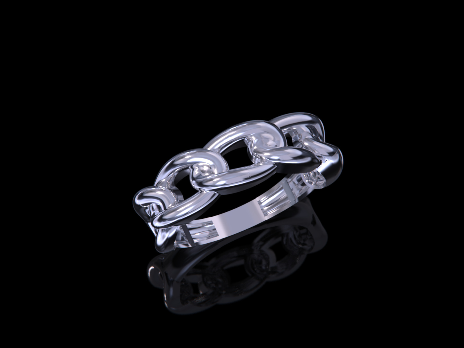 Cuban Chain Ring 3D print model_11