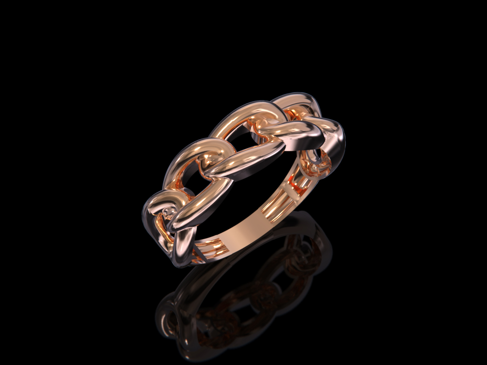 Cuban Chain Ring 3D print model_12