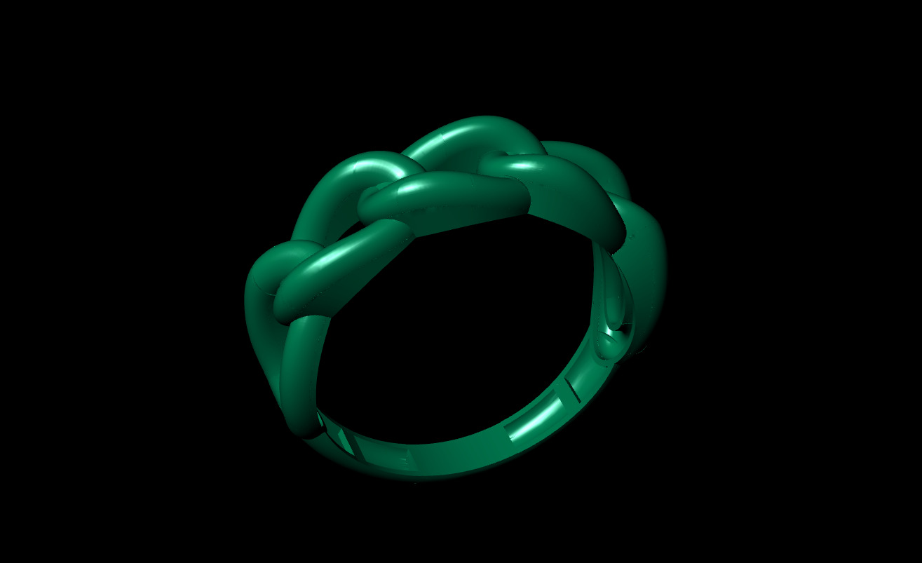 Cuban Chain Ring 3D print model_14