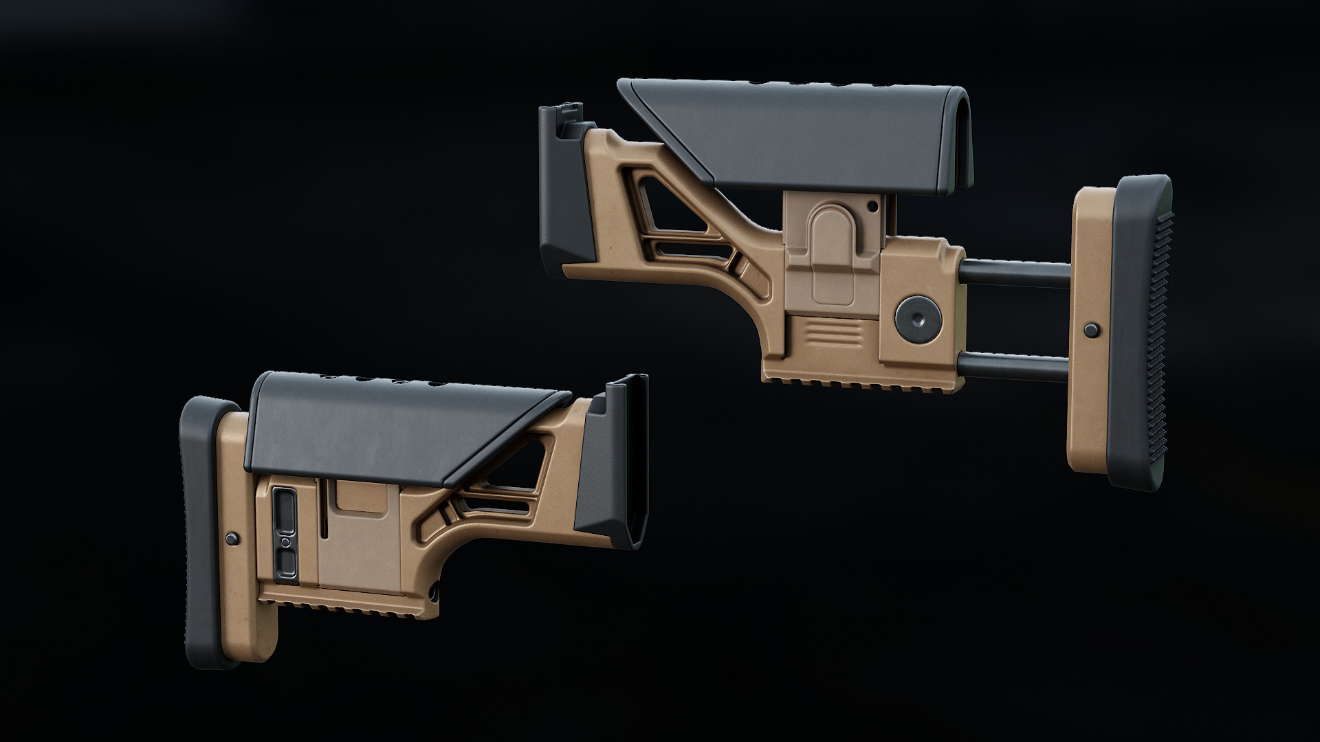 FN MK 20 SSR Stock Low-poly 3D model_14