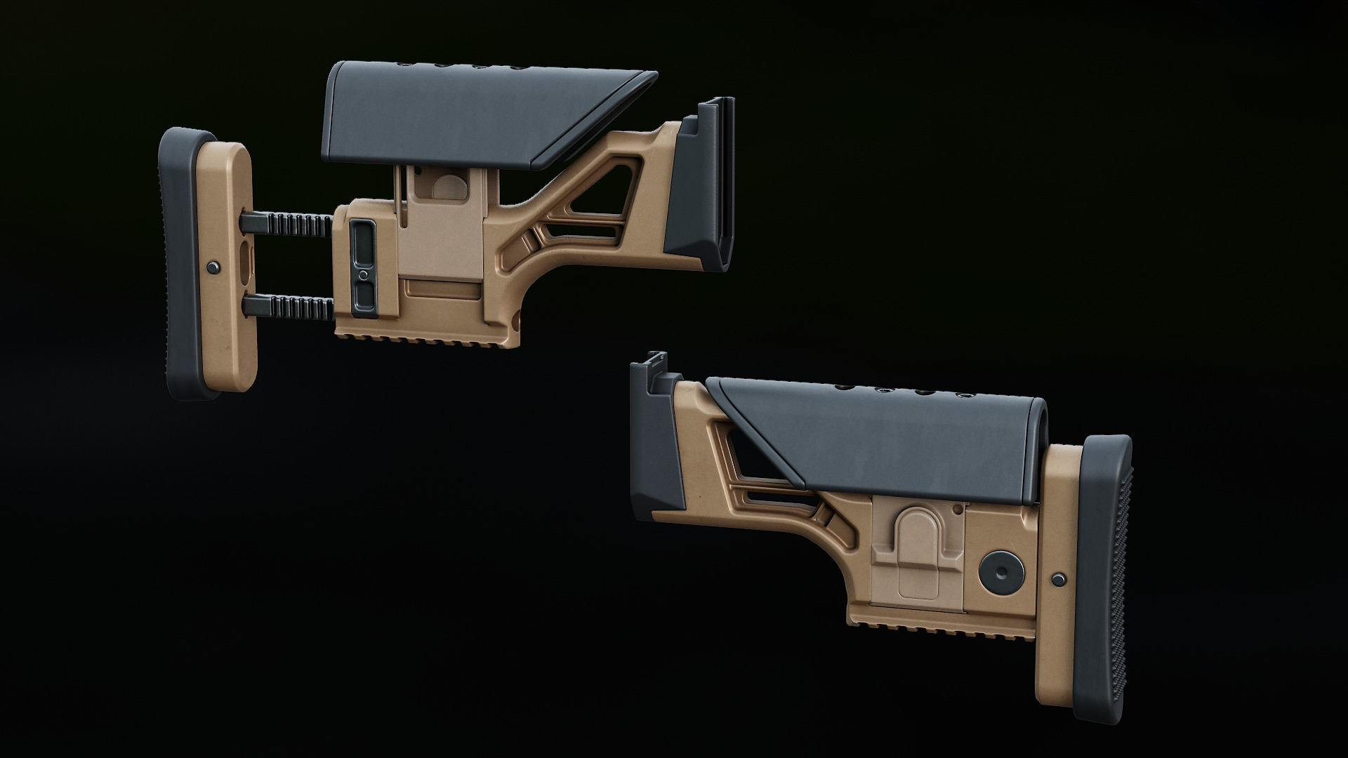 FN MK 20 SSR Stock Low-poly 3D model_11