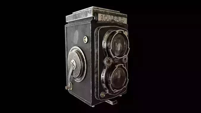Game-ready Rolleiflex twin-lens reflex camera