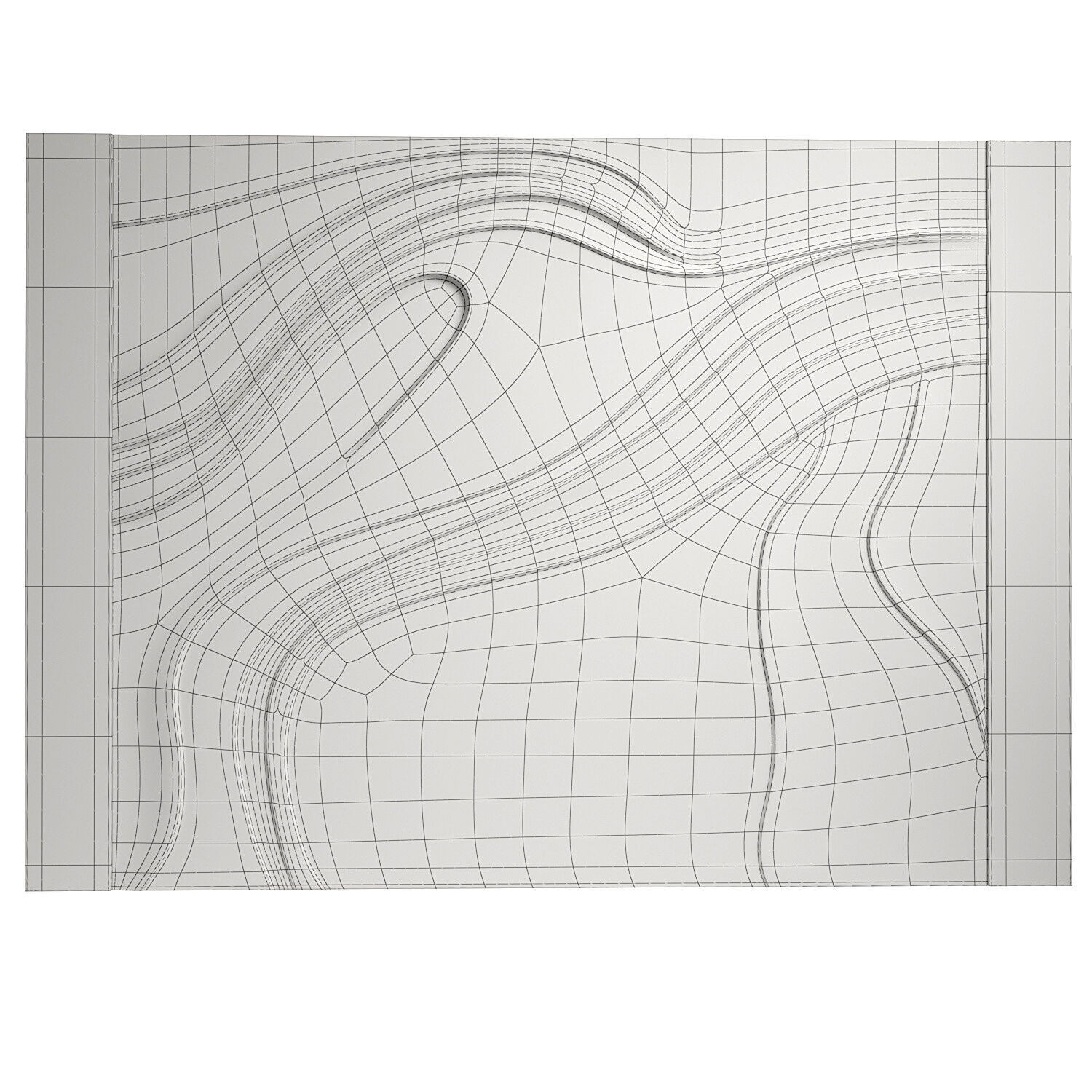 Decorativ panel wave 27 3D model_3