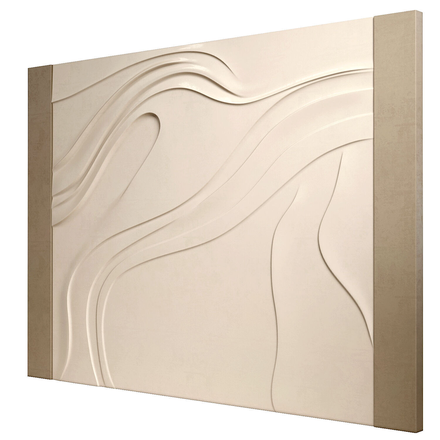 Decorativ panel wave 27 3D model_1
