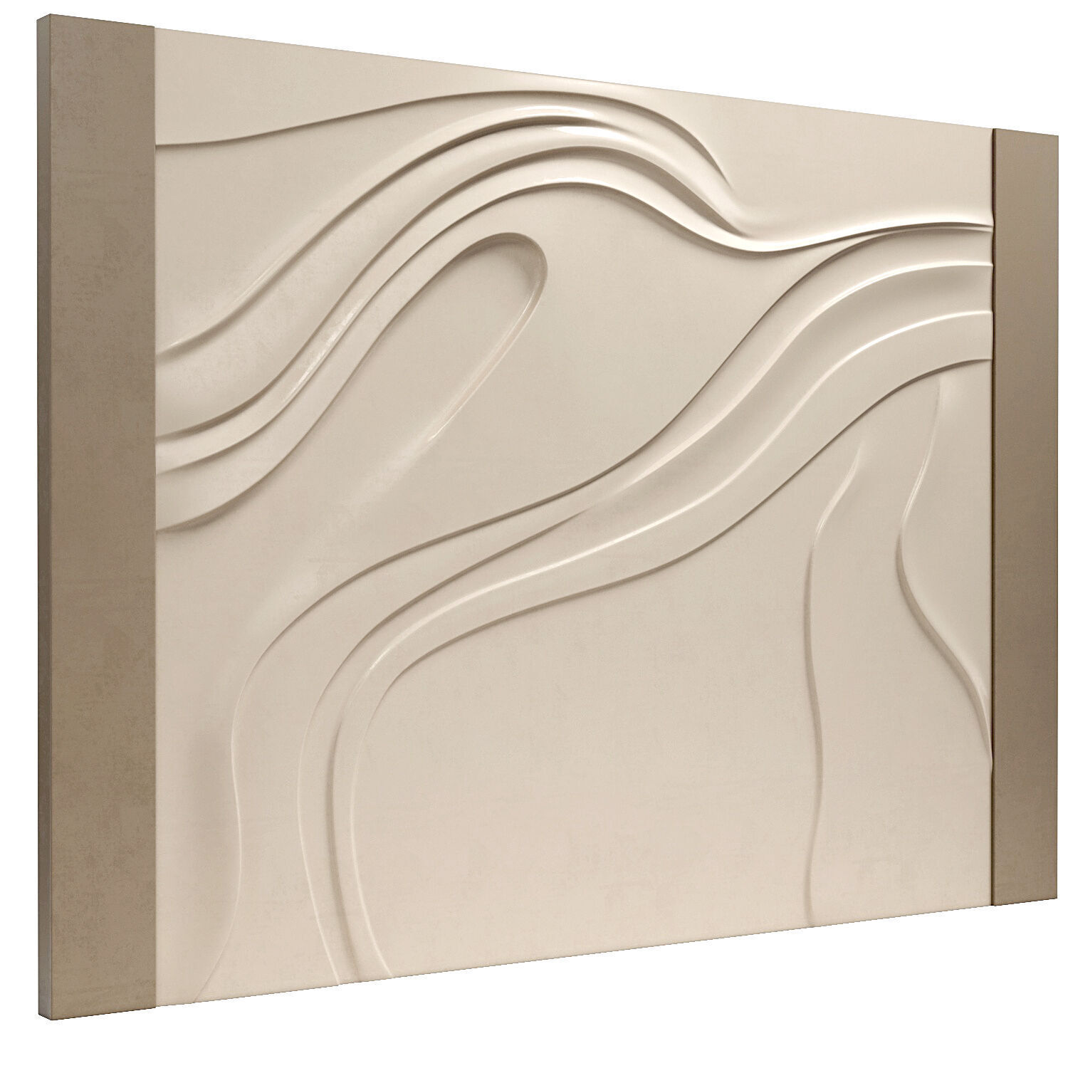 Decorativ panel wave 27 3D model_2