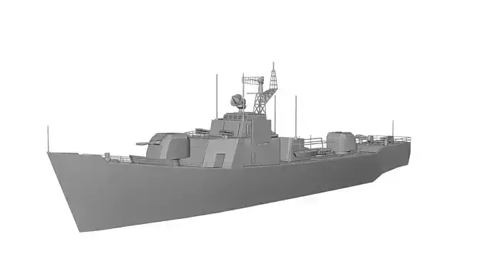 Petya Class Frigate Ship 3D print model